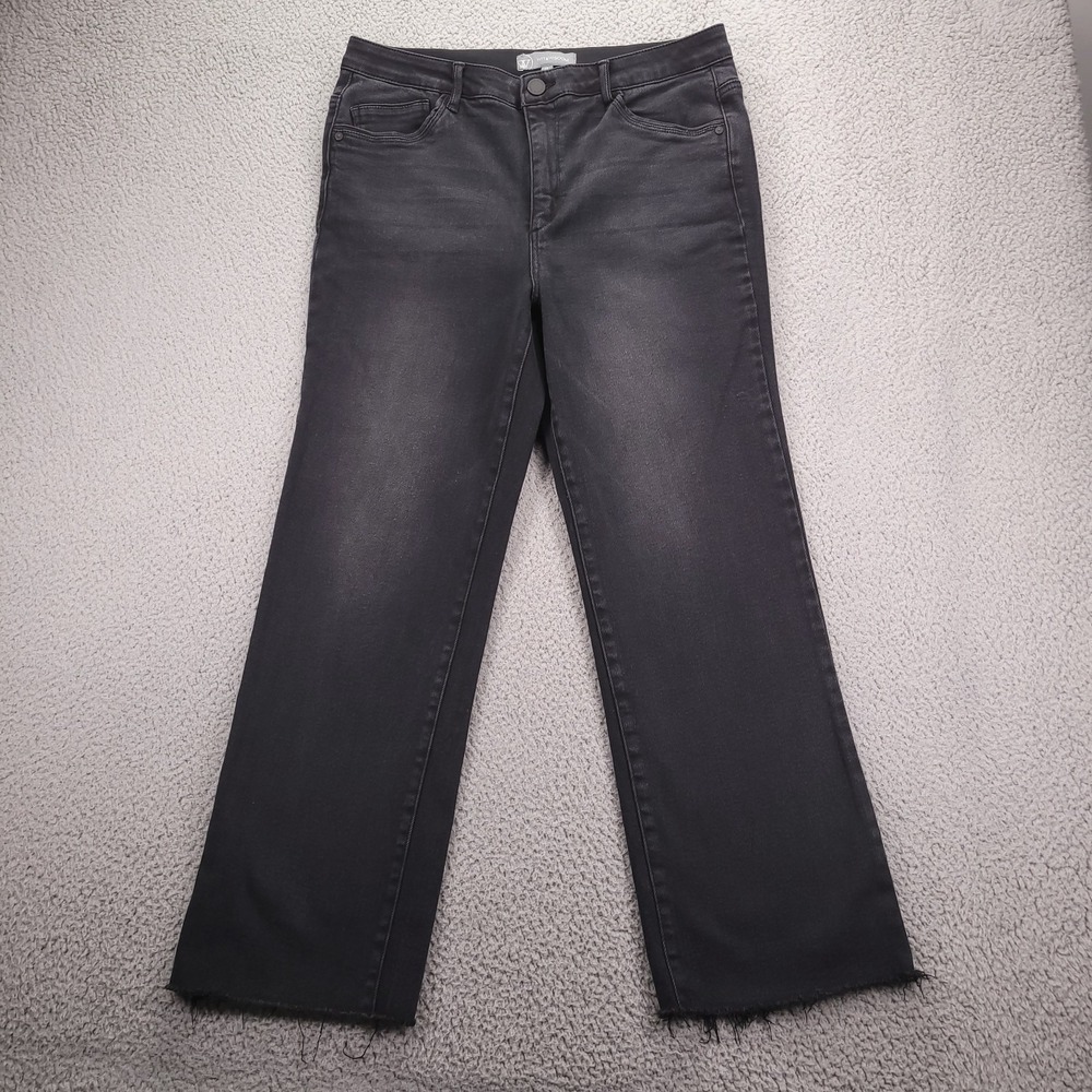 WIT & WISDOM Jeans Size 14 Bennett Skyrise Barely Boot Black Denim 34x27